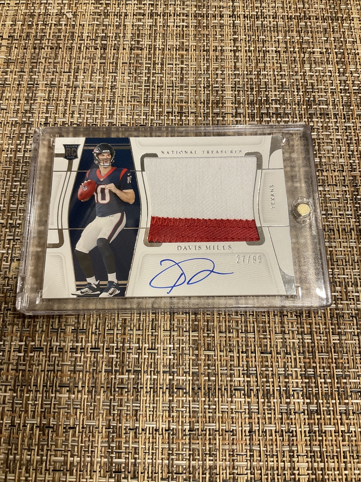 Davis Mills 2021 panini national treasures RMS-DM 27/99