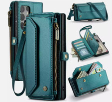 Crossbody Women Girly Leather Case Wallet Card Holder Magnetic Phone Case Purse