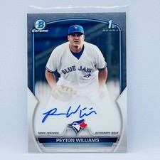 Peyton Williams 1st Bowman Auto Autograph Rookie RC 2023 Bowman Chrome CPA-PW