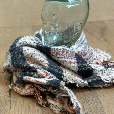 Macchia di Ruggine Woven Multicolored Knit Scarf With Fringe
