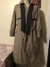 The Jack Set Trench Over Coat With Scarf Women's Size 12 Wool Blend Liner New 