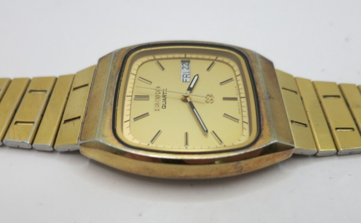 Vintage Seiko SQ Gold-Tone Quartz Watch - 8123-511L / 8123-508B