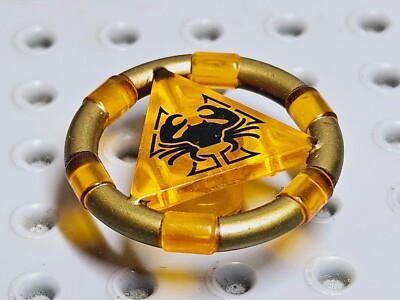 Lego Accessory Ring Triangle, Gold Bands Crab [87748pb01