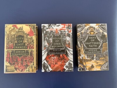 The Tyrant Philosophers Trilogy, Tchaikovsky, UK Signed 1st Set, Goldsboro - F/F