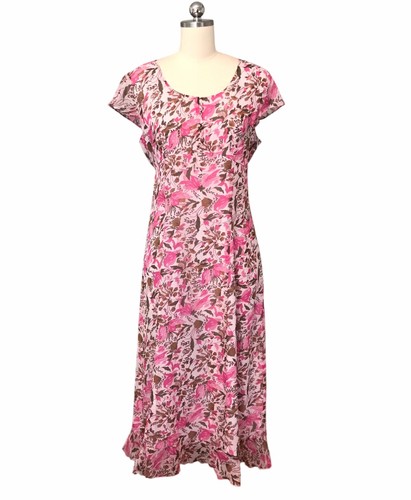 VTG 90’s Y2K Silk Dress Pink Floral Dainty Fairy Pastel Cottagecore Women’s 12 - 第 1/9 張圖片