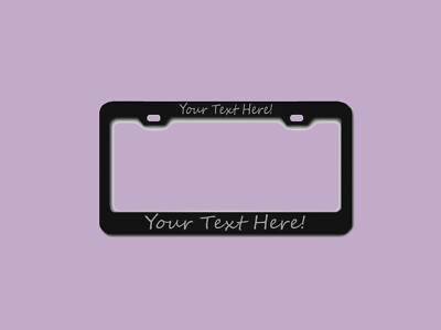 ENGRAVED CUSTOMIZED License Plate Bracket - Subtle Elegance - Your Text Here