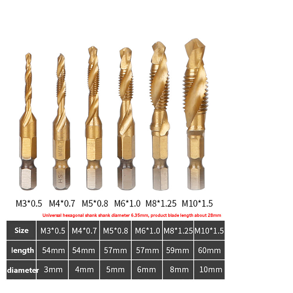 Metric 3mm-10mm HSS Thread Tap Drill 