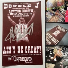 Jeff Jarrett Signed WWF WWE Original Flyer Proof
