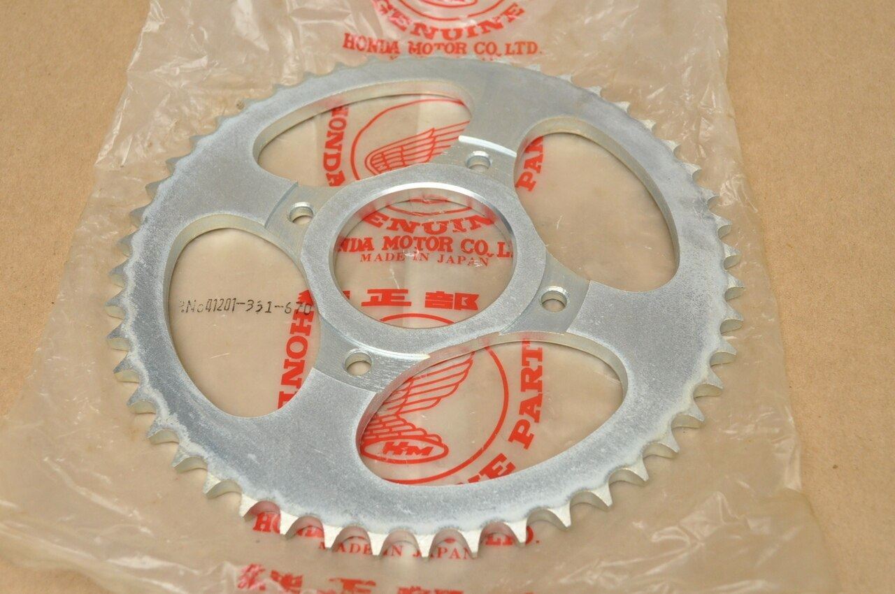 NOS Honda SL100 SL125 XL100 Rear Chain Drive Sprocket 49T 41201331670