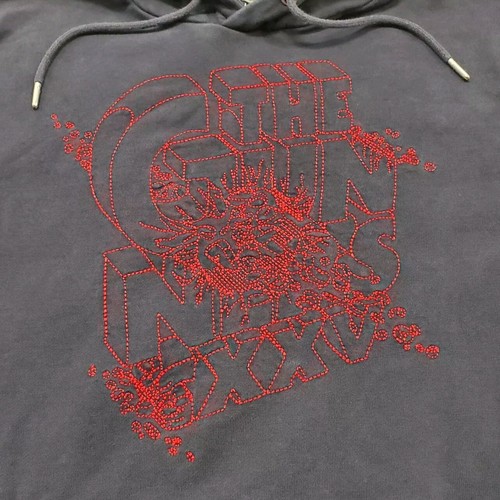 Men's MEDIUM Nike The Gunners SAMPLE Hoodie CXXV Arsenal FC Navy Sweatshirt Y2K - Picture 2 of 15