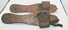 Wooden Antique I SORBY  Cast Steel Ice Skates