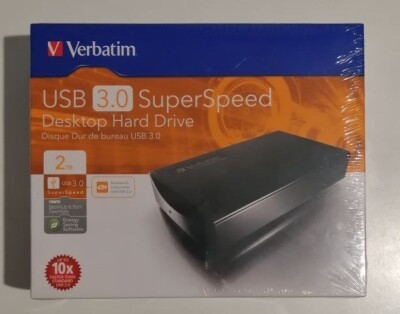 Verbatim USB 3.0 Super Speed Desktop Hard Drive - Externe Festplatte - 2 TB -NEU