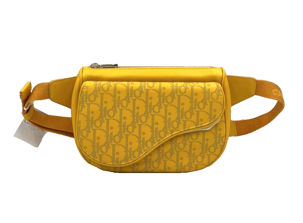 Sac ceinture jaune oblique World Tour DIOR