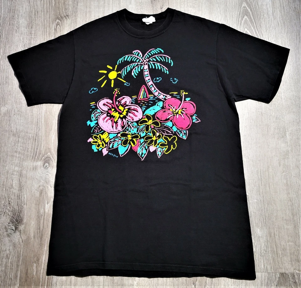 Camiseta vintage años 80 90 Ken Done retro arte pop australiano puntada única EE. UU. XL Foto 2 de 4