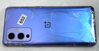 T-MOBILE OnePlus 9 128GB Winter Mist 5G Android Smart Phone *CRACKED / FOR PARTS