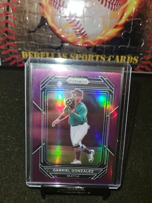 2023 Prizm #23 Gabriel Gonzalez Purple /99 Mariners