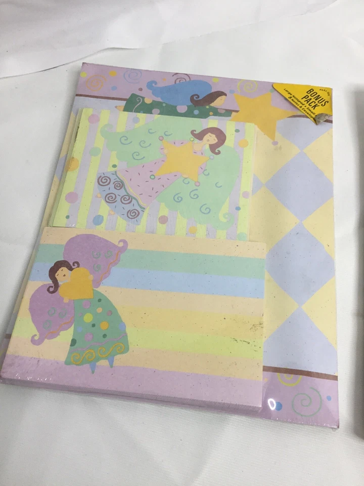 3 paquetes de bloc de notas y sobres fijos Forget Me Not vintage saludos americanos Foto 4 de 4