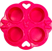 Disney Minnie Mouse Play Kitchen Pink Cupcake Pan Replacement Toy Piece 4"