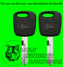 Lot Of 2 Ford Oval Logo Oem Pats Transponder Rfid Security Chip Key Blank 597602