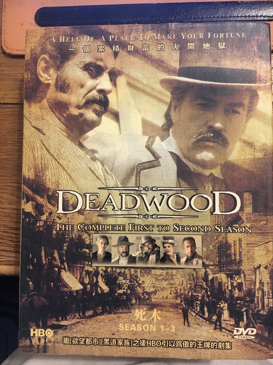 Deadwood DVD's season 1-3 in three languages, English, French, and