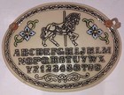 Vintage 1988 Trinity Pottery Carousel Horse Numbers & ABCs Alphabet Plaque 7”