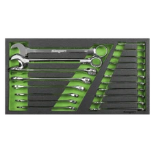 Sealey S01272 Tool Tray with Combination Spanner Set 19pc - Metric SSF