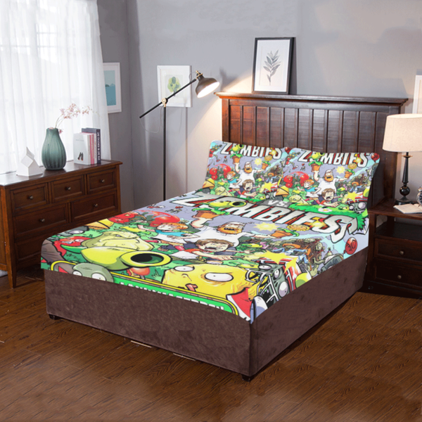 Design Custom Plants VS Zombies Duvet Cover Pillowcase 3pieces Bedding Set for sale online eBay