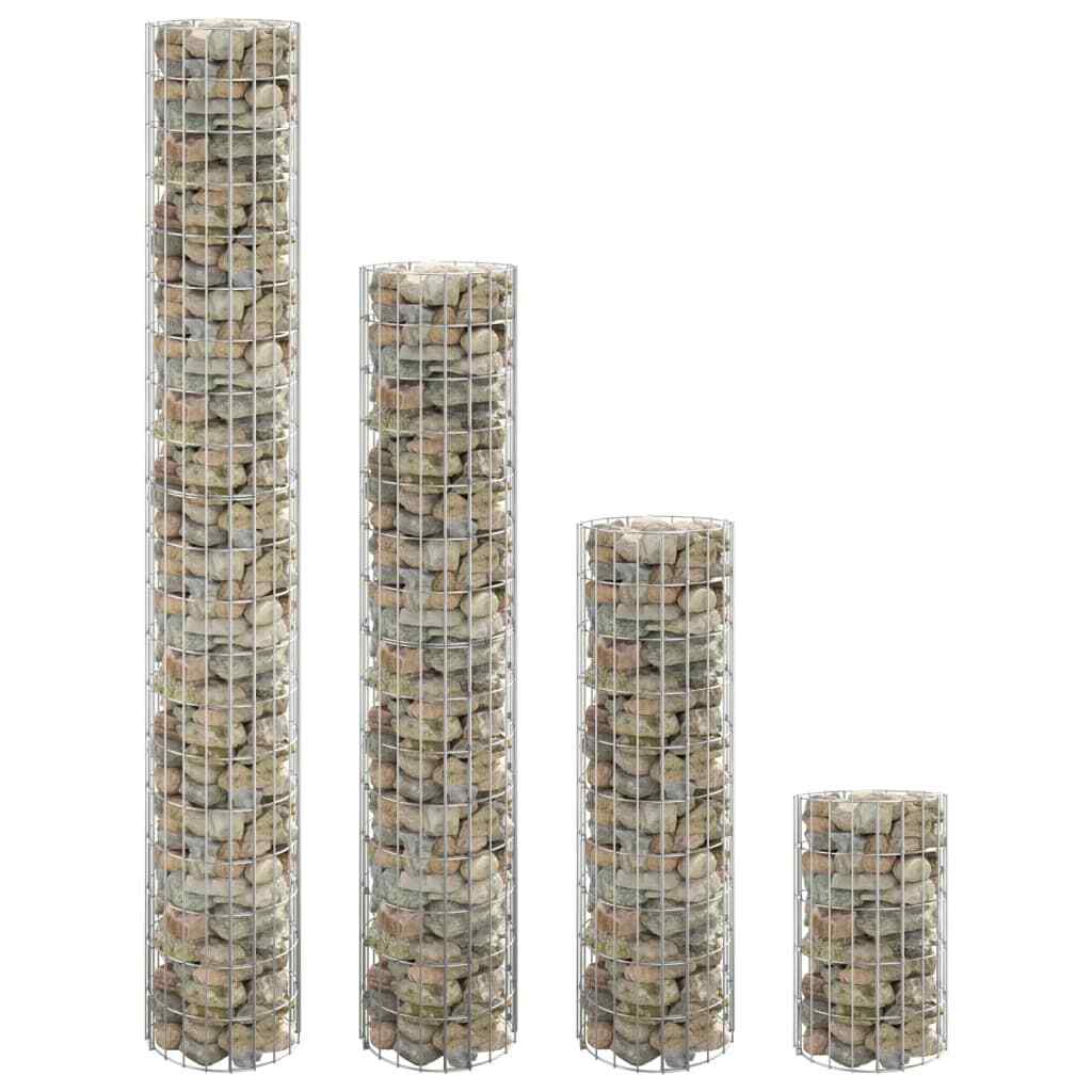 vidaXL Circular Gabion Raised Beds 4 pcs 脴30x50/100/150/200 cm
