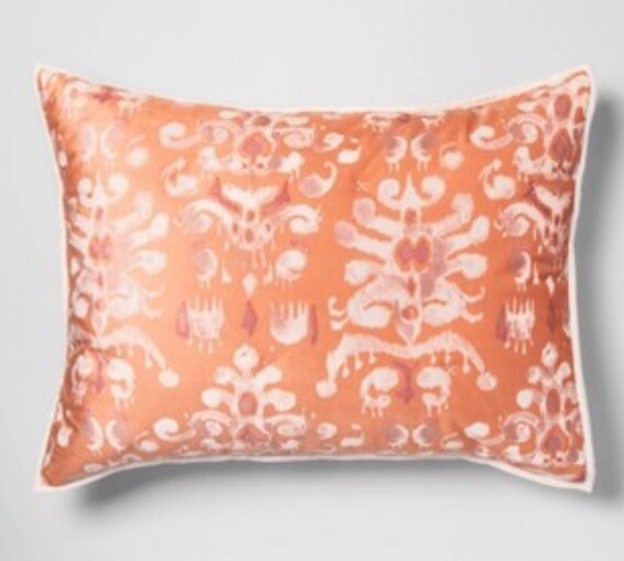1 Opalhouse Tufted Ikat Velvet Pillow Sham Coral Nwop eBay
