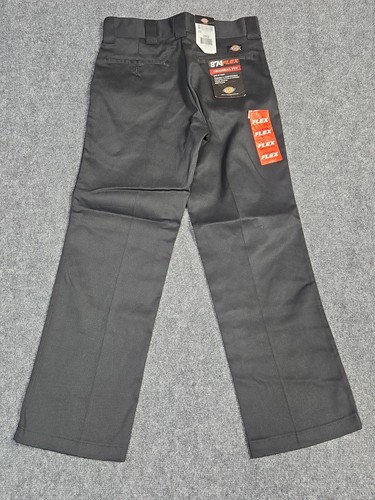 NEW 32x32 MENS DICKIES ORIGINAL FLEX 874 WORK PANTS Black 32x32 Stretch