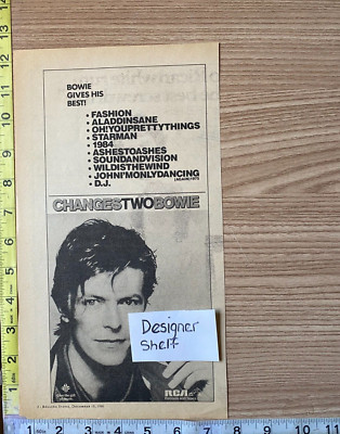 David Bowie Changes Two Vintage Album 1981 Paper Advertisement