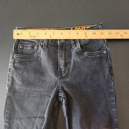 Levis 510 Boys Jeans Youth 7 Reg 6-7 Years 22x21 Black Adjustable Waist EUC - Picture 9 of 10