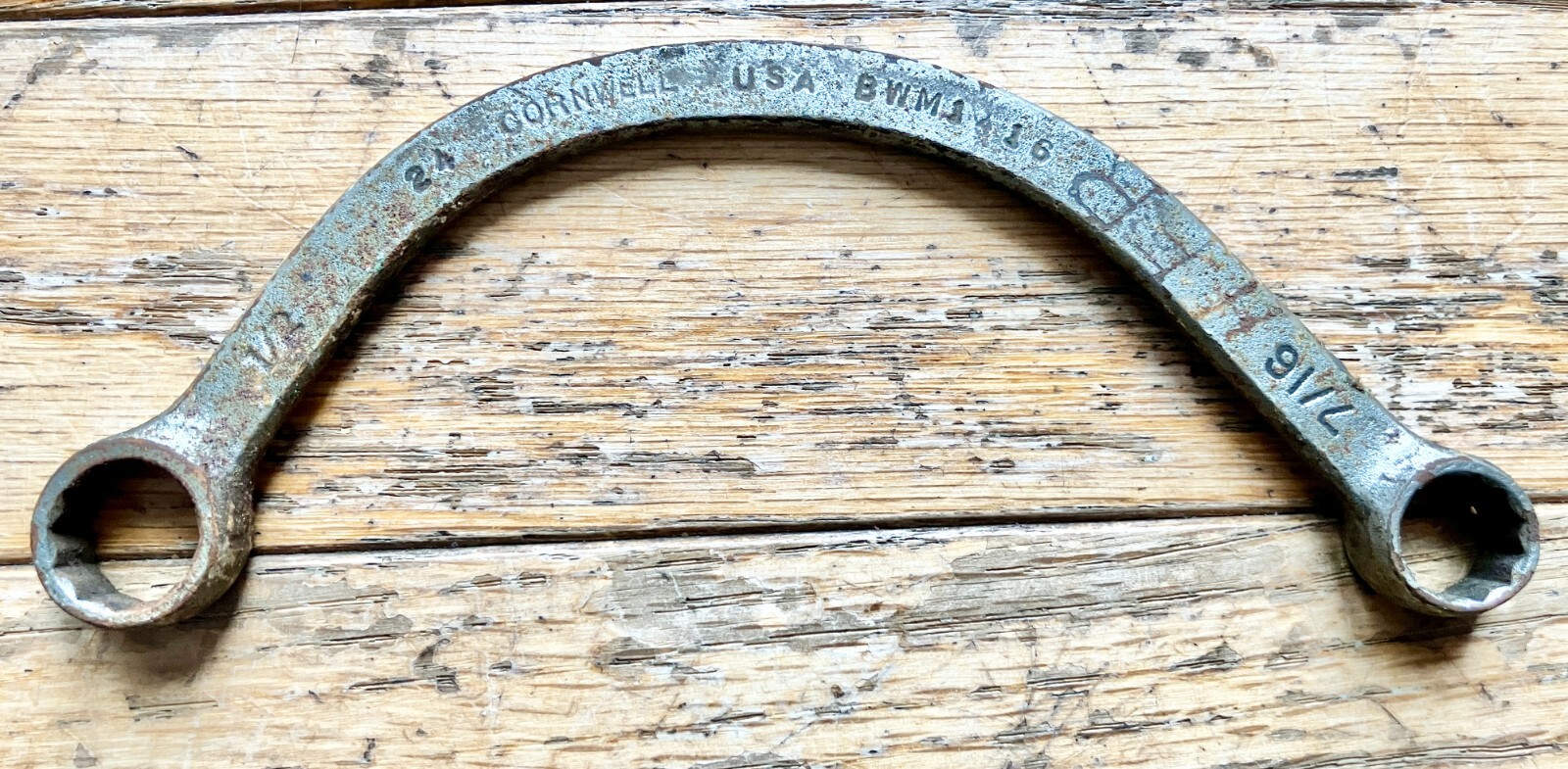 Vintage Cornwell 7/16" x 1/2" Halfmoon Wrench BWM 1416 USA