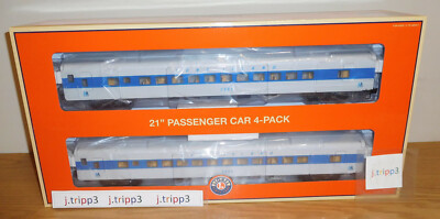 Lionel 1927360 Long Island LIRR 21'' Passenger Car Coach 4 Pack O Scale Train