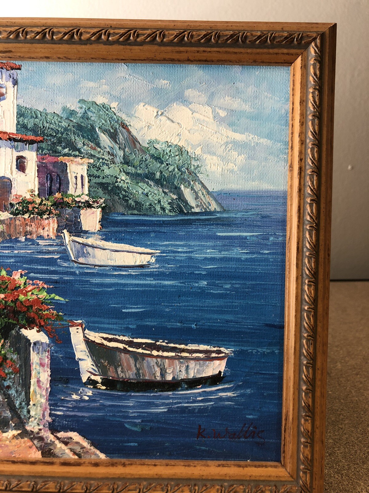 K. Wallis Orginal Oil Painting With Signature Gem