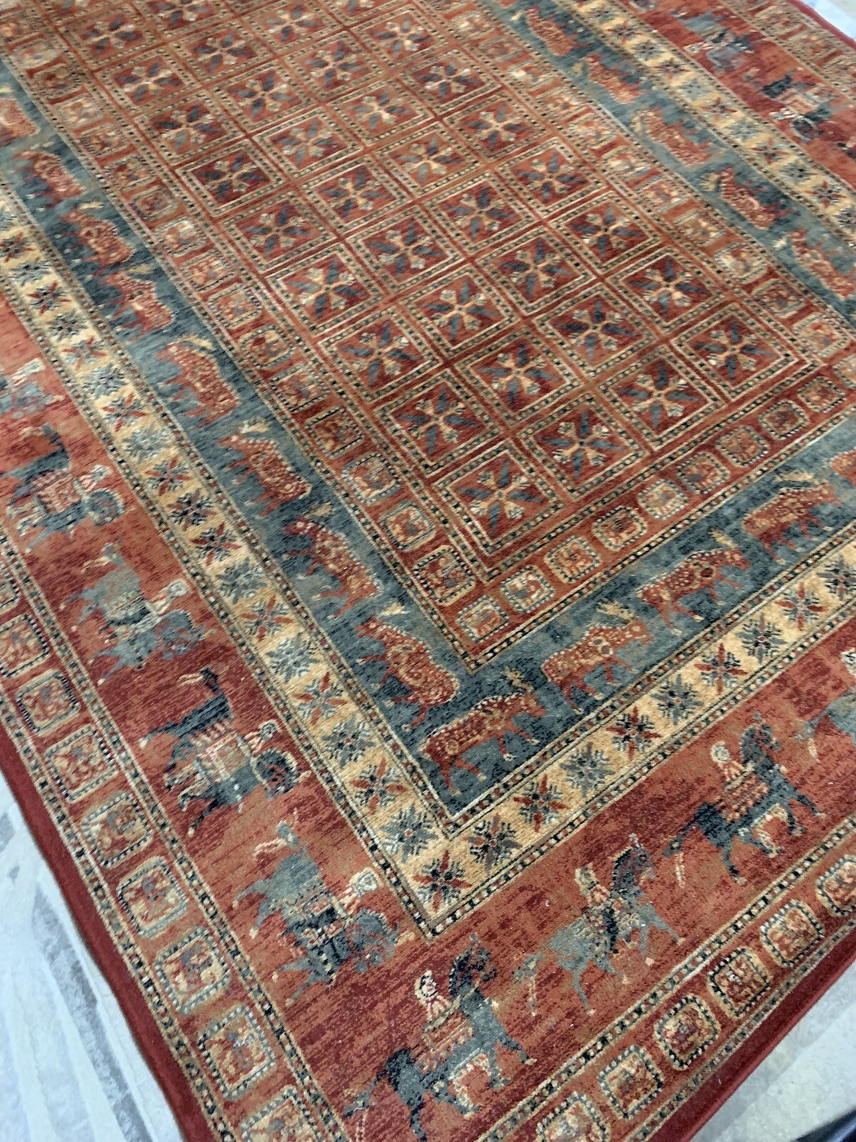 Luxury John Lewis Extra Large Royal Keshan 100 Wool Rug 2.98m x 2.0m