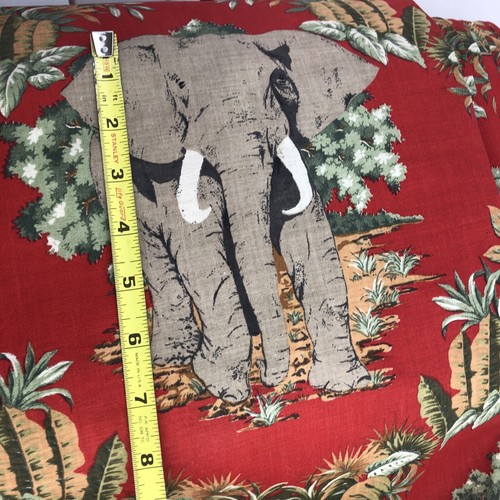 Joan Kessler Concord Red SAFARI Jungle #4119 Fabric Cotton BTY x 44” Rare VTG - Picture 5 of 5