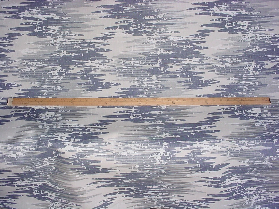 Kravet Whitecap Slate Silver Paint Splotch Printed Linen Upholstery Fabric - Image 2 of 4