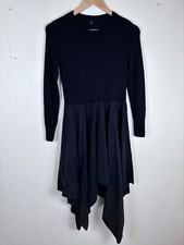 COS Women’s Size XS Merino Wool Sweater Top Hanky Hem Skirt Dress Black
