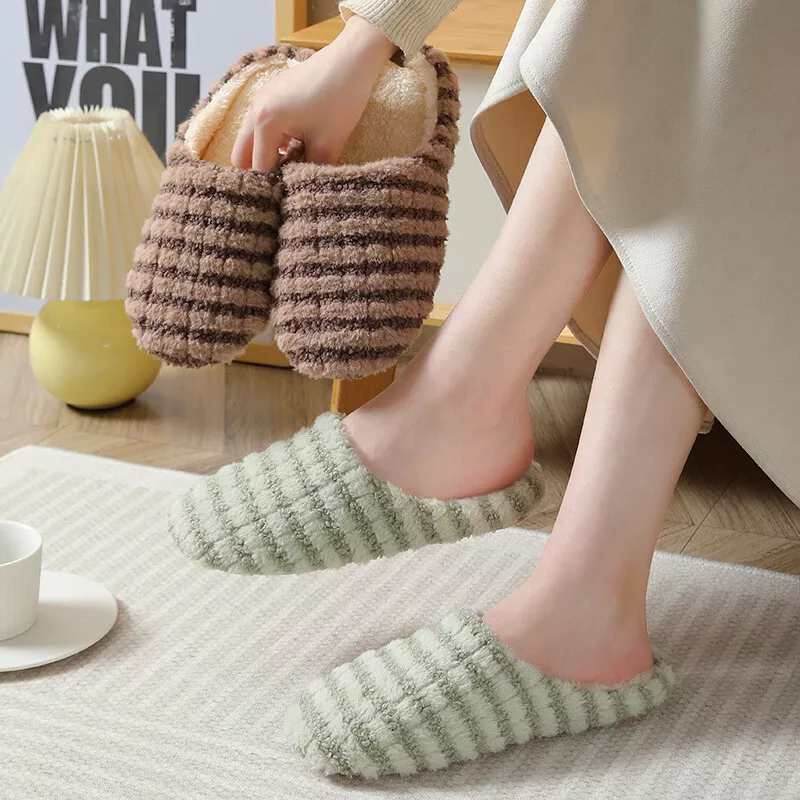 Warm Slippers Women Shoes Flip Flop Woolen shoes Slippers Non-slip  Comfortable