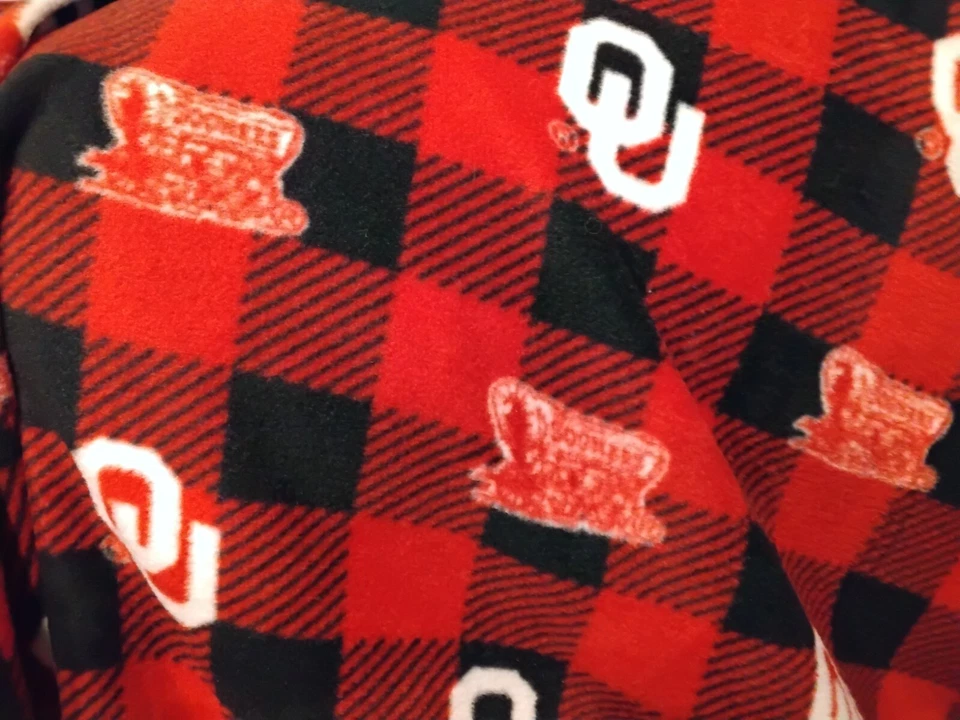 Manta polar OU Boomer Sooners Oklahoma University College súper volantes Foto 3 de 4