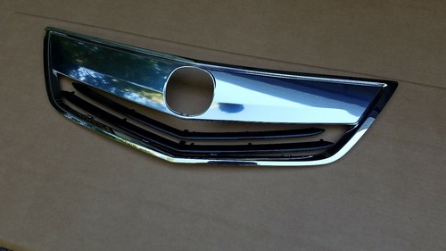 4PC Set 2012-2014 ACURA TL Front Bumper Upper Grille Moldings & Trim NEW - Picture 6 of 6
