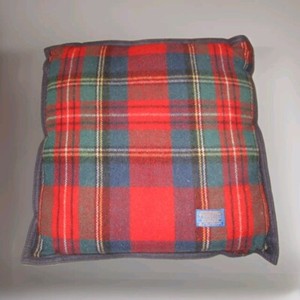 Vintage Pendleton USA Made  100% Wool Green Blue Red Tartan Plaid Pillow Cushion