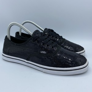 black sequin vans