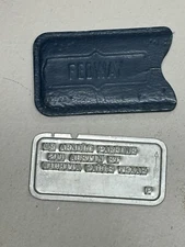 Fedway Account Plate Addressograph Credit Leather Metal Parsons