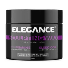 Elegance Sculpting Wax Stiff Heavy Hold & Shiny Hair with Vitamin E 8.45oz |