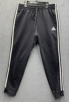 Adidas Mens Essentials 3 Stripes Tricot Jogger Pants 2022 Black White Size Large
