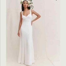 Reformation Lecce Maxi Dress Gown in Ivory, Size 6 Wedding Bridal NEW