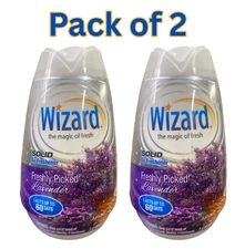 Wizard Solid Air Freshener 7.8oz, Lavender Scent, Pack of 2, Lasts 60 Days