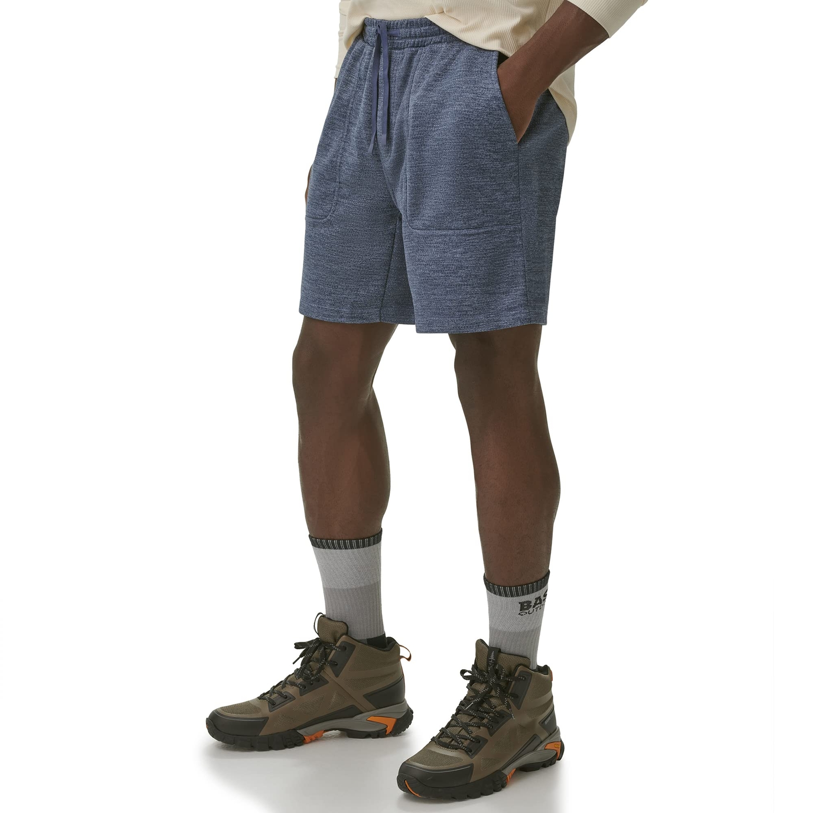 Мужские трикотажные шорты BASS OUTDOOR, BL IND Mel, средний размер